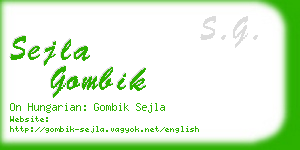 sejla gombik business card